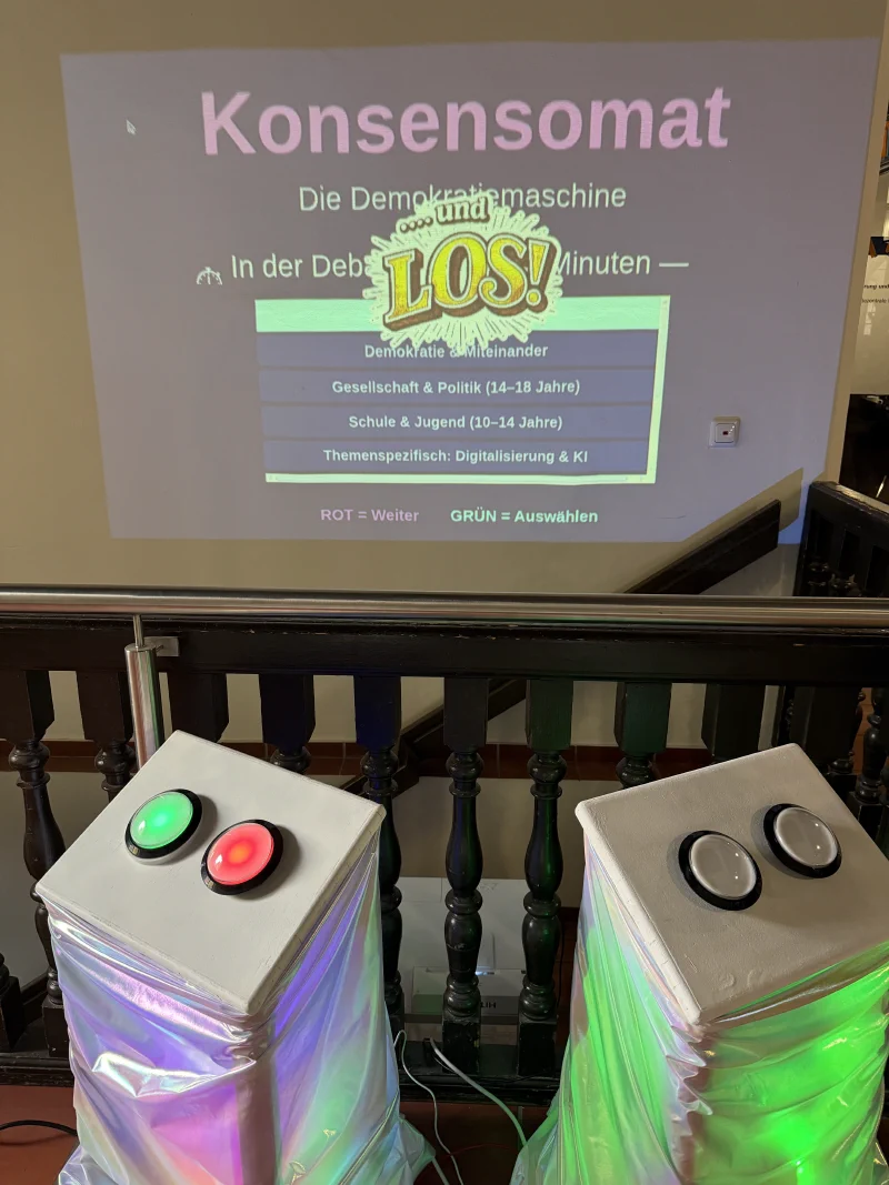 Konsensomat Demokratiemaschine Startbildschirm