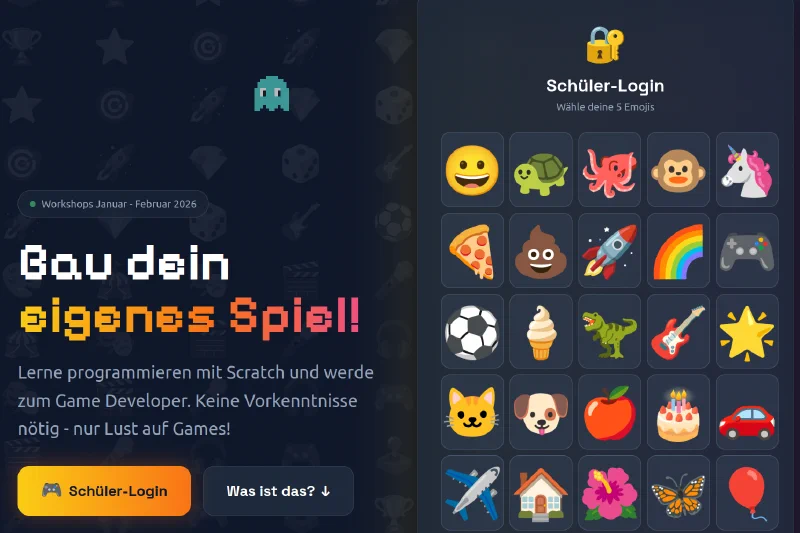 Screenshot der GamesLab-Website