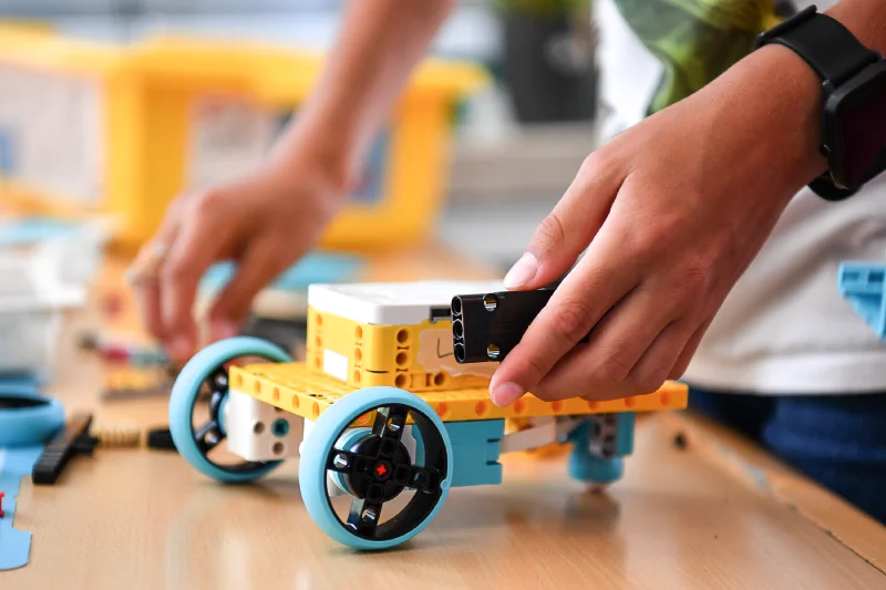 LEGO Spike Prime Roboter-Auto Nahaufnahme