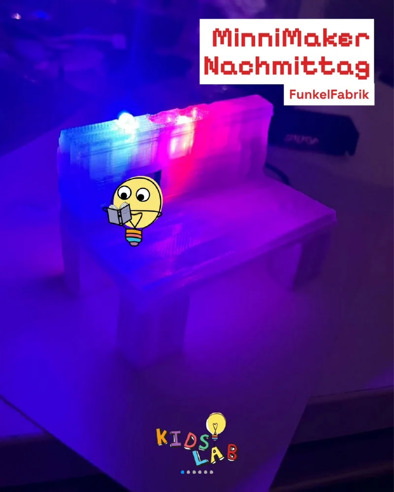 MinniMaker LED-Lichtbox gebaut von Kindern