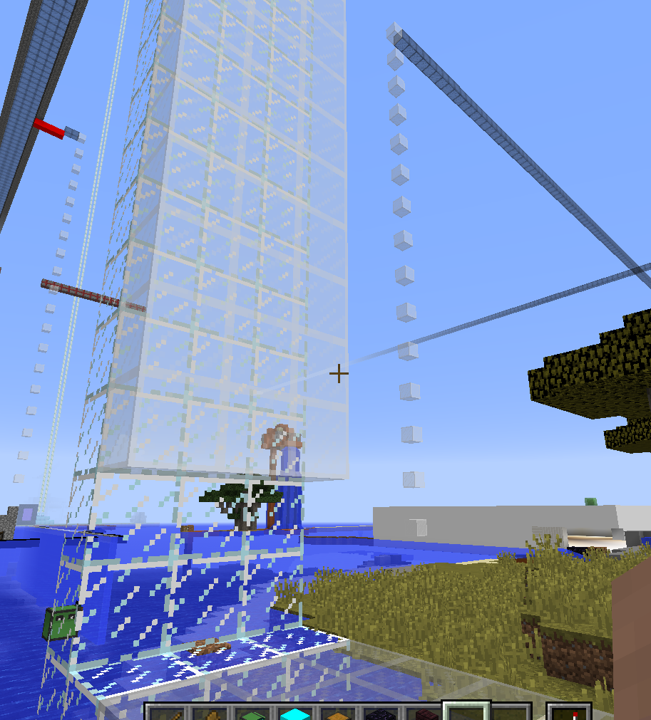 Aufzug aus weißem Glas