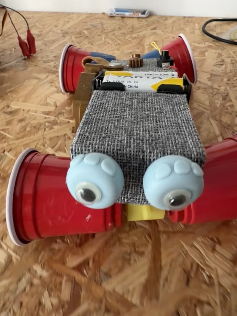 Bristlebot mit Gesicht gebastelt im Workshop